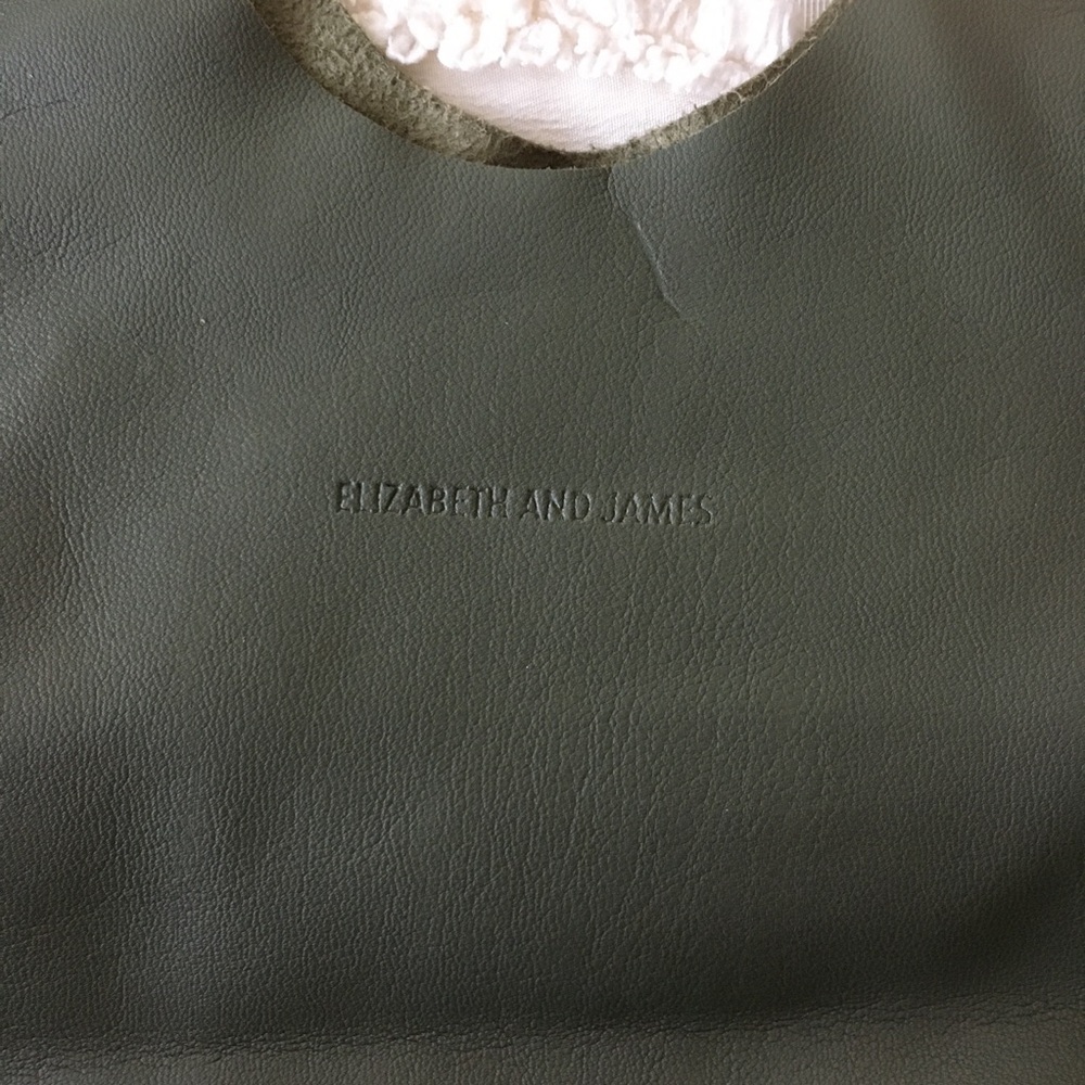 Elizabeth & James Purse Green Knotted Hobo Bag Vegan Leather Slouchy Lightweight - Picture 4 of 7